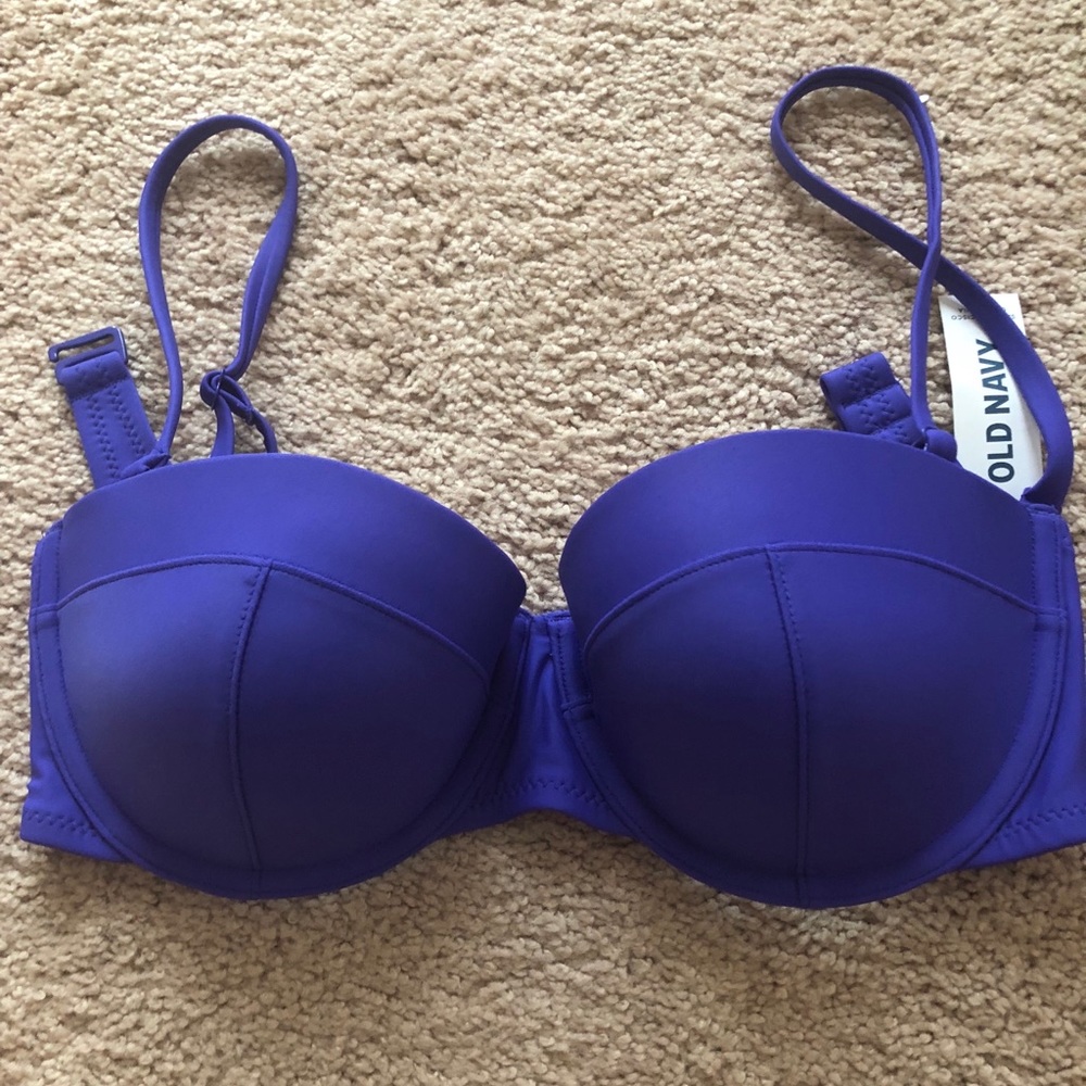 NWT old navy swim top in blue violet, medium